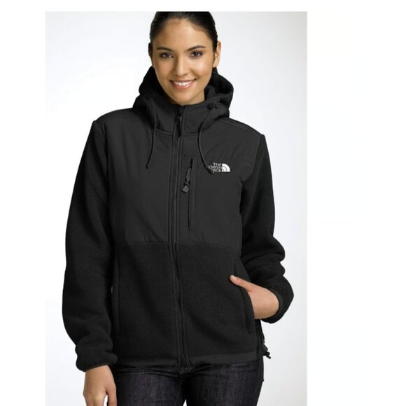 The North Face Denali Full Zip Hooded Fleece Jacket - Women’s Small Black - Picture 1 of 16